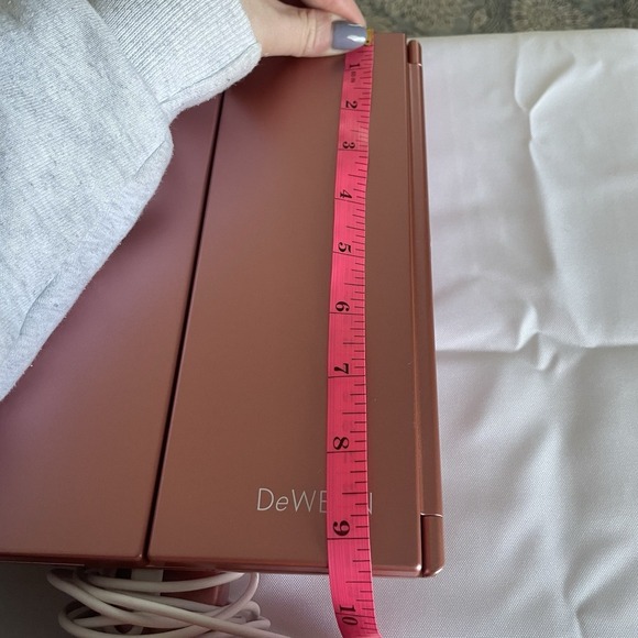 DeWeisn Folding Swivel Lighted Make-up Mirror Tone 11" Tri-Fold Rose Gold - Picture 7 of 7